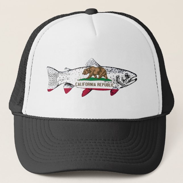Gorra De Camionero Pescado Trucha de California (Anverso)