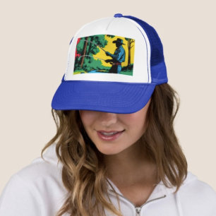 Gorra De Camionero Pescador en la orilla del río