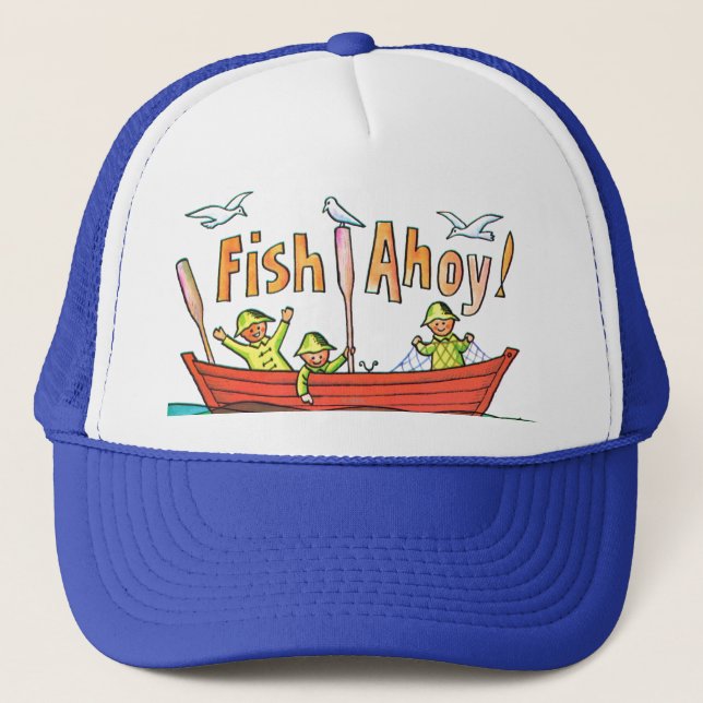 Gorra De Camionero ¡Pescados Ahoy! (Anverso)