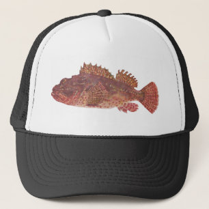 Gorra De Camionero Pescados - bacalao rojo de la roca - cardinalis