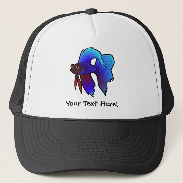 Gorra De Camionero Pescados de Betta del dibujo animado/pescados que (Anverso)