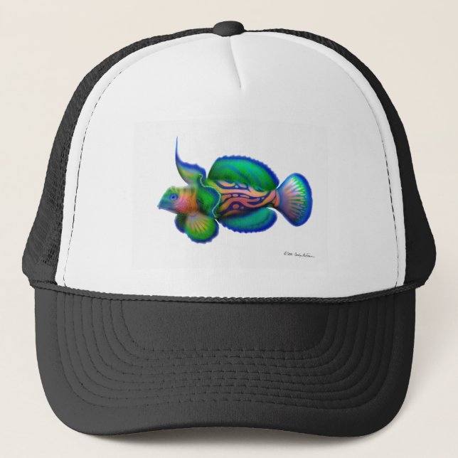 Gorra De Camionero Pescados de Dragonet del mandarín (Anverso)