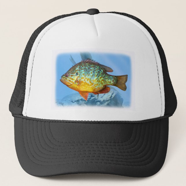 Gorra De Camionero pescados del Lepomis macrochirus (Anverso)