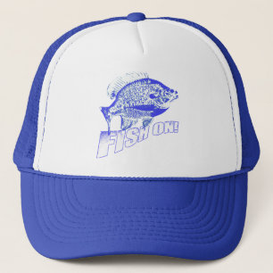 Gorra De Camionero Pescados del Lepomis macrochirus en azul