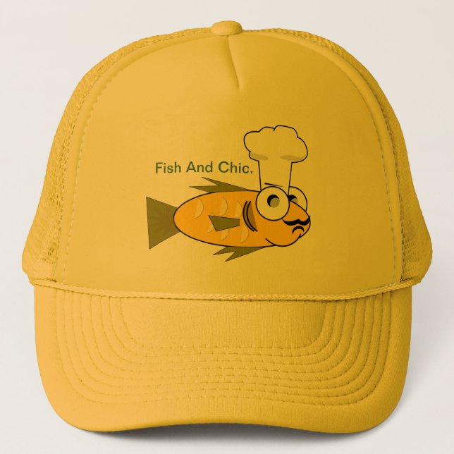 Gorra De Camionero Pescados y Chic. (Anverso)