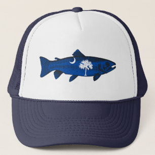 Gorra De Camionero Pescando Trucha en Carolina del Sur