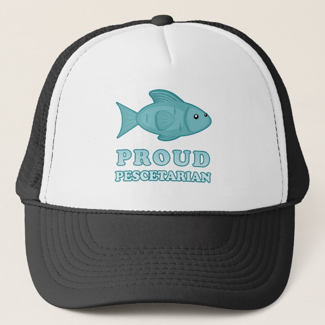 Gorra De Camionero Pescetarian orgulloso (Anverso)