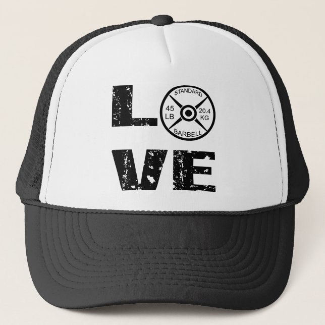 Gorra De Camionero Pesos de elevación del amor (Anverso)