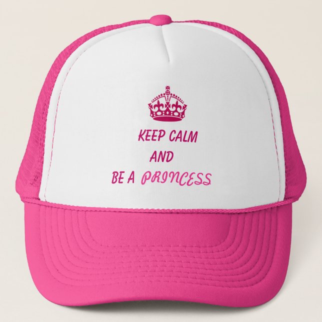 Gorra De Camionero Pet keep calm and be a princess (Anverso)