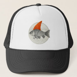 Gorra De Camionero Pez dorado con aleta de tiburón