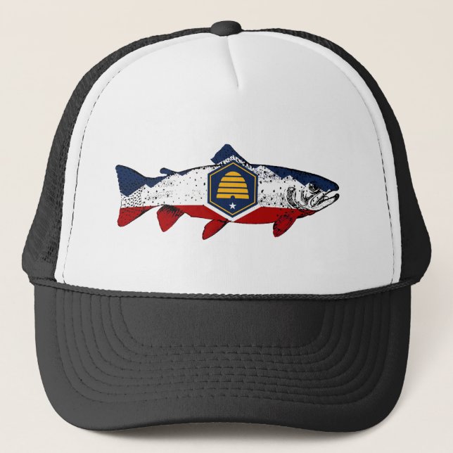 Gorra De Camionero Pez Trucha de Utah (Anverso)