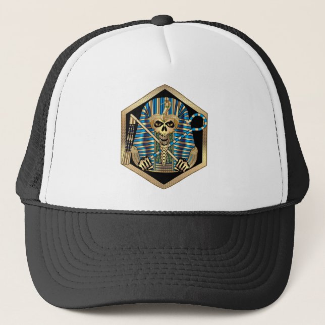 Gorra De Camionero Pharaoh Skull Egipcio (Anverso)