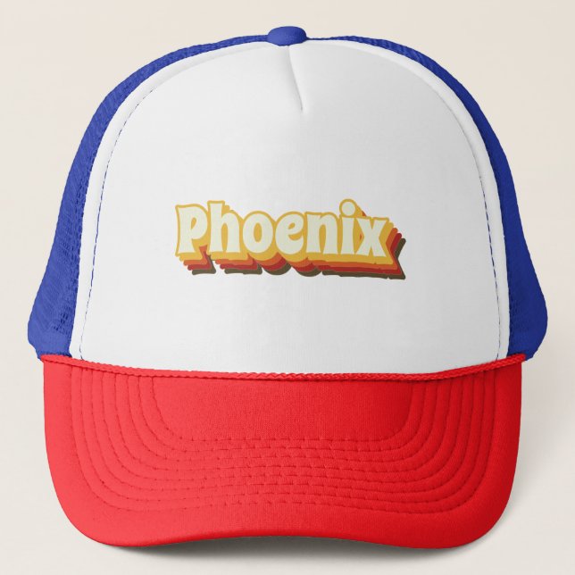 Gorra De Camionero Phoenix Retro Vintage Textos (Anverso)
