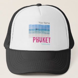 Gorra De Camionero Phuket Thailand Vintage Beach Panorama Souvenir