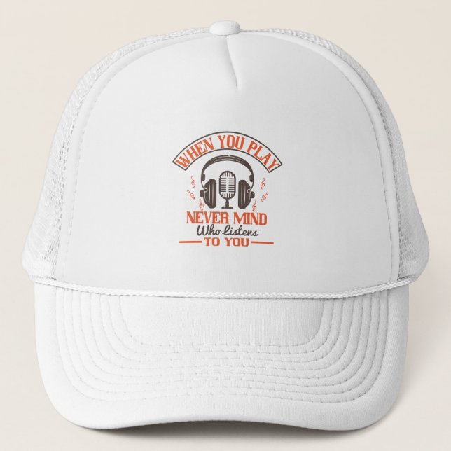 Gorra De Camionero Piano - No Importa Quién Te Escuche (Anverso)