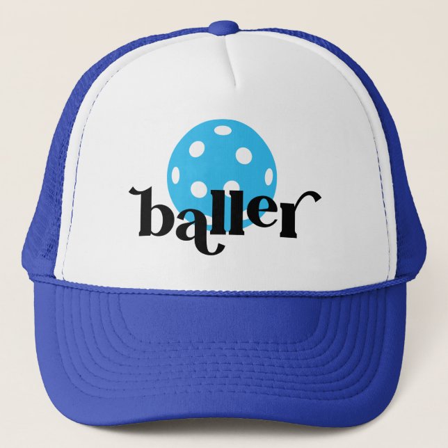 Gorra De Camionero Pickle Baller Funny Blue (Anverso)