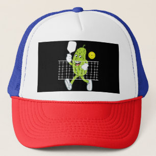 Gorra De Camionero Pickle Jugando Pickleball - Divertido Paddle