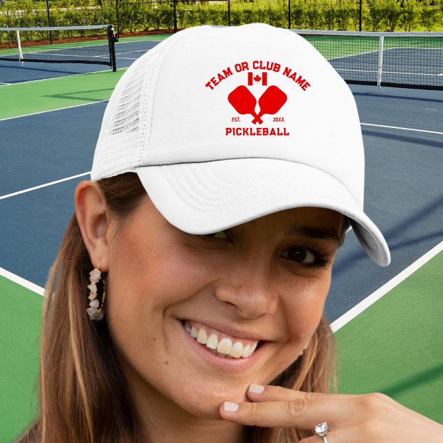 Gorra De Camionero Pickleball Club Team Name Canada Flag Custom (Subido por el creador)