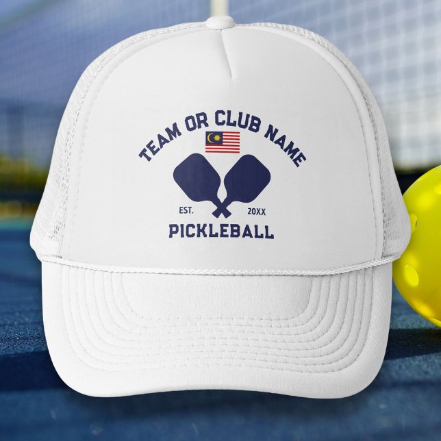 Gorra De Camionero Pickleball Club Team Name Malaysian Malaysia Flag  (Subido por el creador)