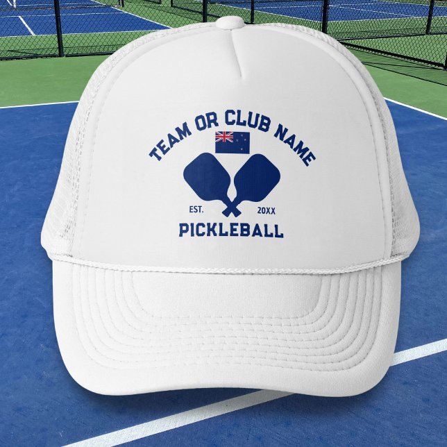 Gorra De Camionero Pickleball Club Team New Zealand NZ Flag Custom (Subido por el creador)