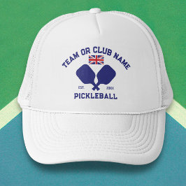 Gorra De Camionero Pickleball Club Team UK United Kingdom Flag Custom