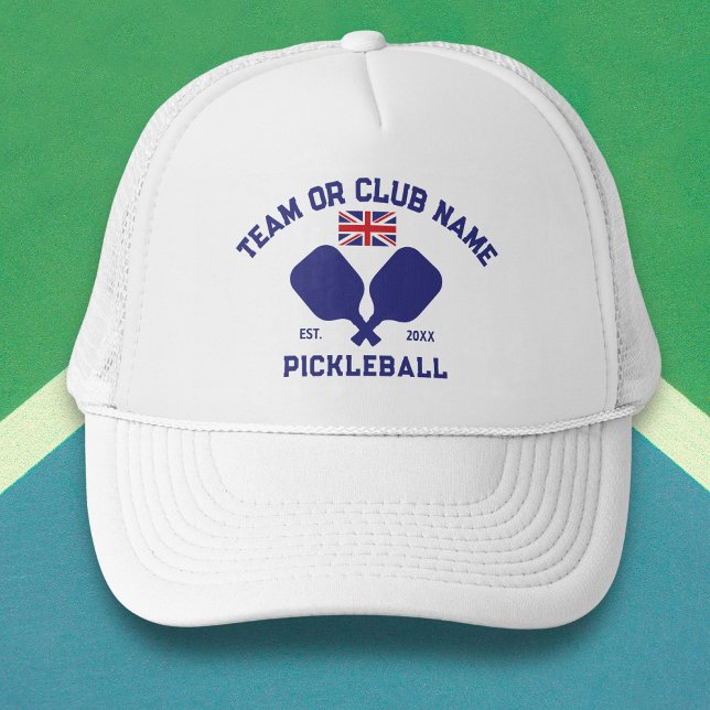 Gorra De Camionero Pickleball Club Team UK United Kingdom Flag Custom (Subido por el creador)