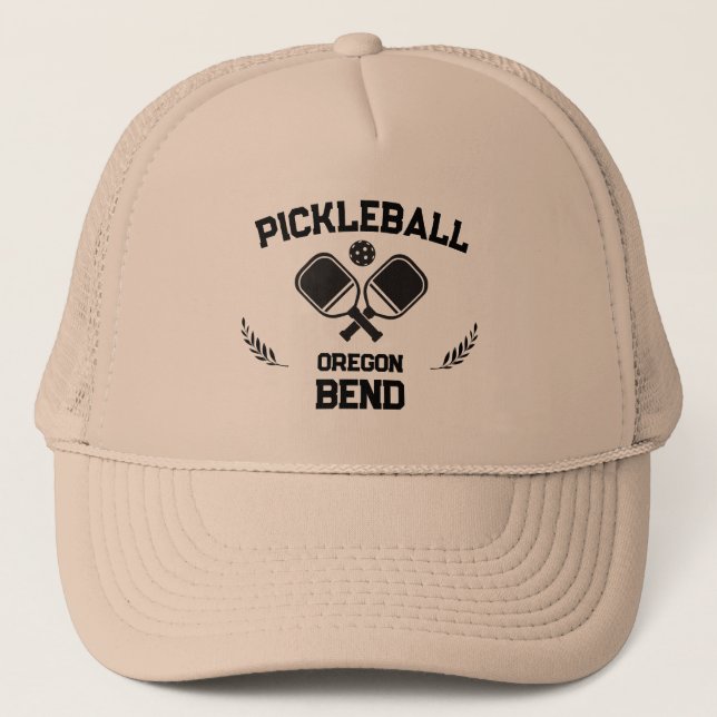 Gorra De Camionero Pickleball Paddle & Ball Bend Oregon USA (Anverso)