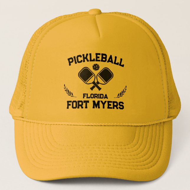 Gorra De Camionero Pickleball Paddle Ball Fort Myers Florida Personal (Anverso)