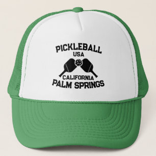 Gorra De Camionero Pickleball Paddle Palm Springs Personalizado de Ca
