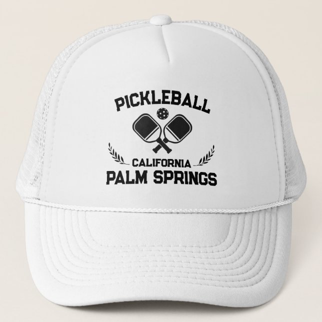 Gorra De Camionero Pickleball Palm Springs California Personalizado d (Anverso)