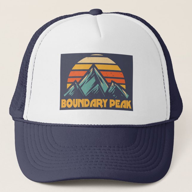 Gorra De Camionero Pico Boundary Nevada Retro Turquesa (Anverso)