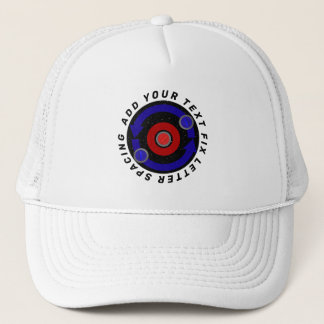 Gorra De Camionero Piedra de curling rodando como la órbita de la Tie
