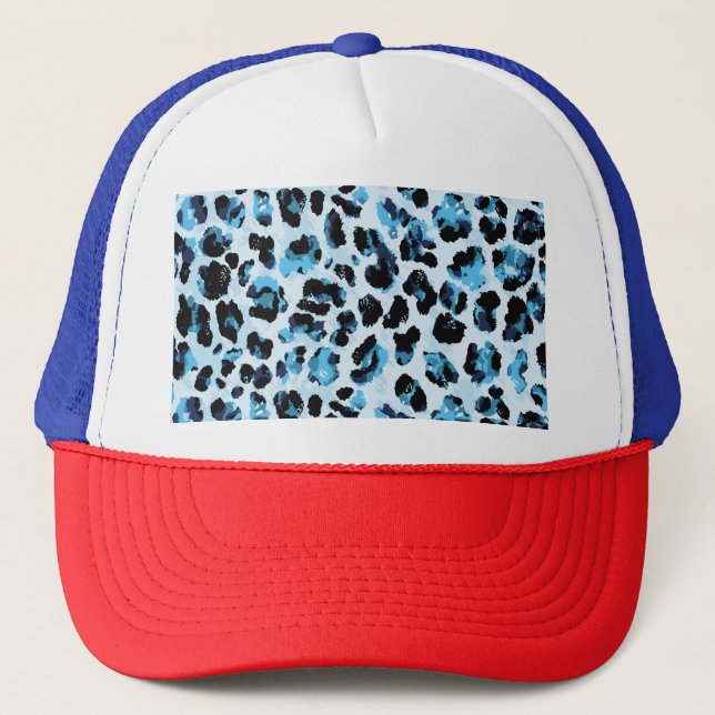 Gorra De Camionero Piel leopardo Cheetah: tinte vinícola acuarela (Anverso)