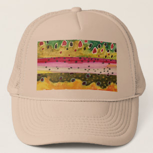 Gorra De Camionero Pieles de tres bellas truchas