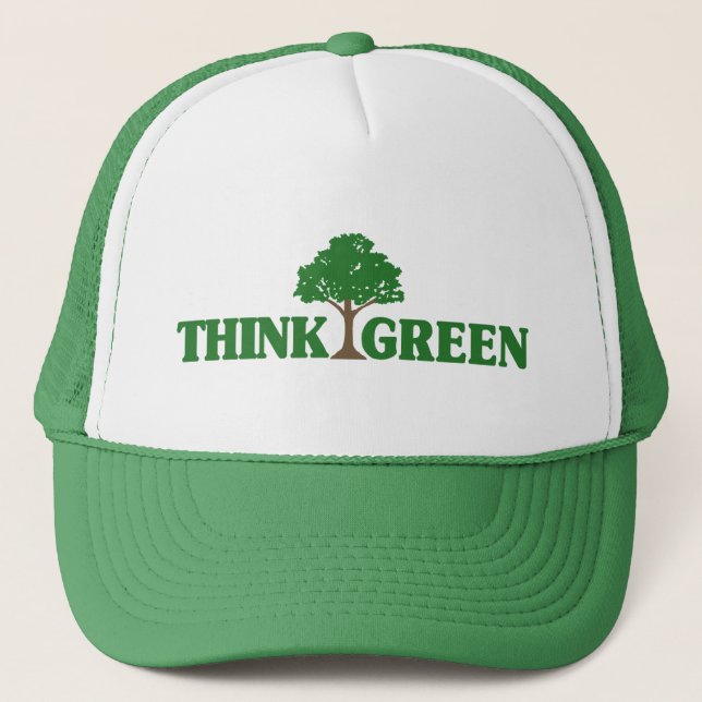 Gorra De Camionero Piense el verde (Anverso)
