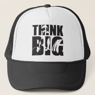 Gorra De Camionero Piense grande - motivación del gimnasio