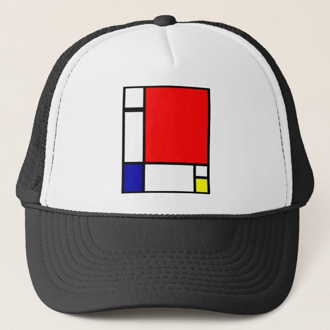 Gorra De Camionero Piet Mondrian - arte neoplástico (Anverso)