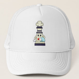 Gorra De Camionero Pieza de ajedrez King como camarero con toalla