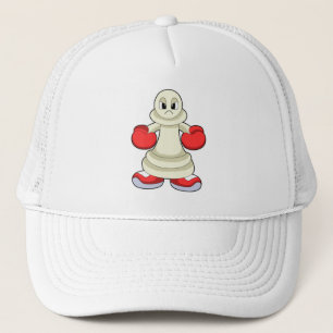 Gorra De Camionero Pieza de ajedrez peatada como boxeador con guantes