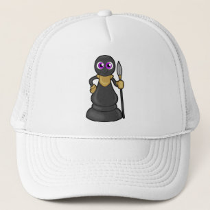 Gorra De Camionero Pieza de ajedrez pegada al ajedrez con Spear
