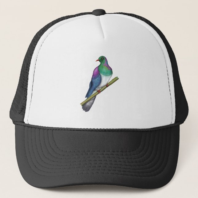 Gorra De Camionero Pigeon de Kereru Wood (Anverso)