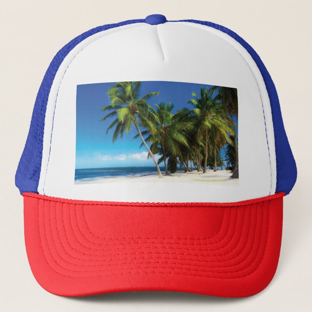 Gorra De Camionero Pilar de tiro de playa exótica (Anverso)