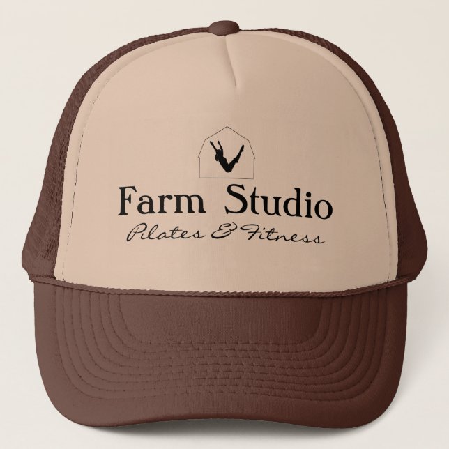 Gorra De Camionero Pilates de estudio de granja y fitness (Anverso)