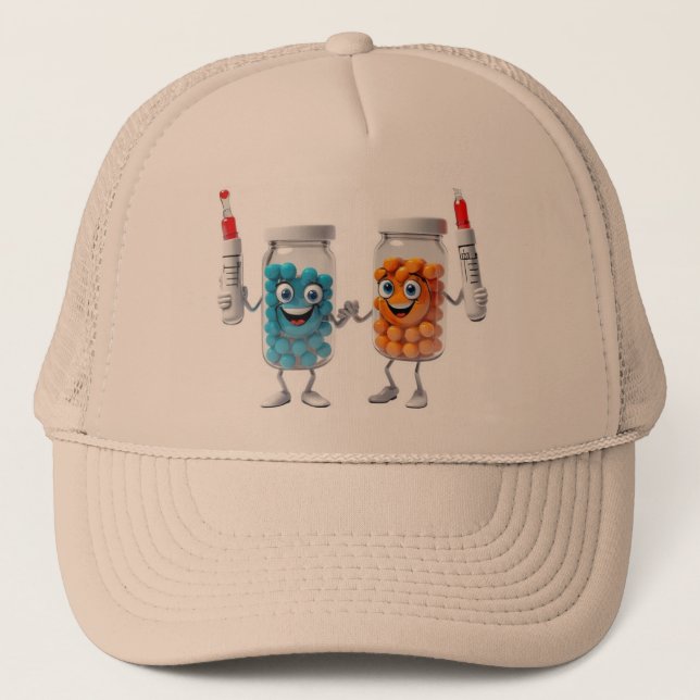 Gorra De Camionero Pill Bottle Cartoon Hat (Anverso)