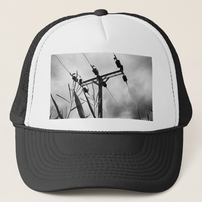 Gorra De Camionero Pilón blanco y negro (Anverso)