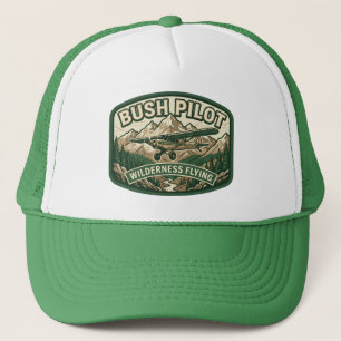 Gorra De Camionero Piloto de Matorral de Vuelo Silvestre Vintage