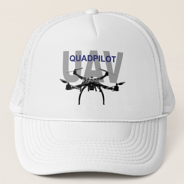 Gorra De Camionero Piloto del UAV Quadpilot Quadcopter (Anverso)
