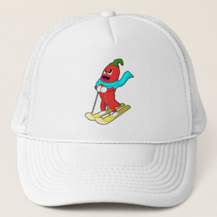 Gorra De Camionero Pimienta como esquiador con esquí