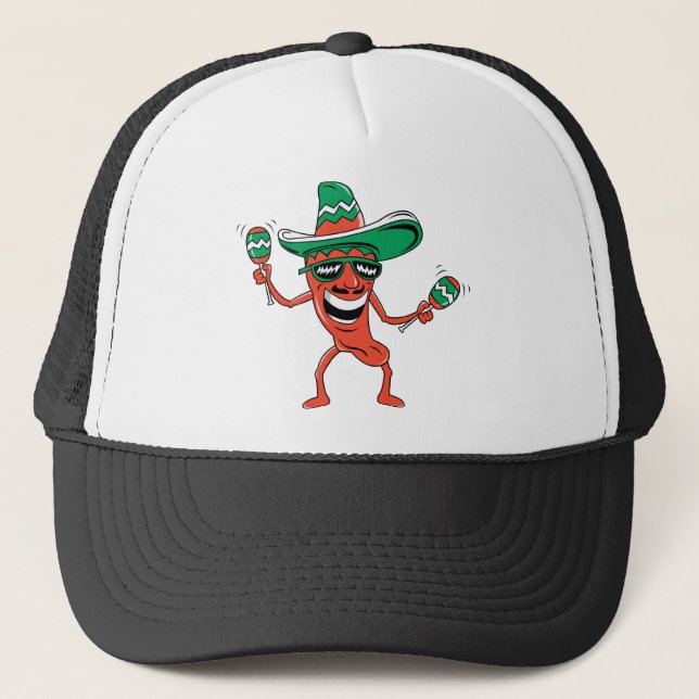 Gorra De Camionero Pimienta de chile del baile (Anverso)