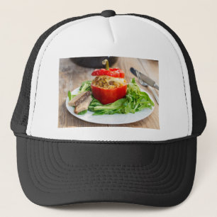 Gorra De Camionero Pimientos rellenos al horno con salsa de carne y q